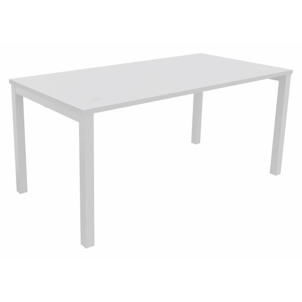 Bureau Osmose  -  L160 x P80 cm - plateau blanc - pieds blancs