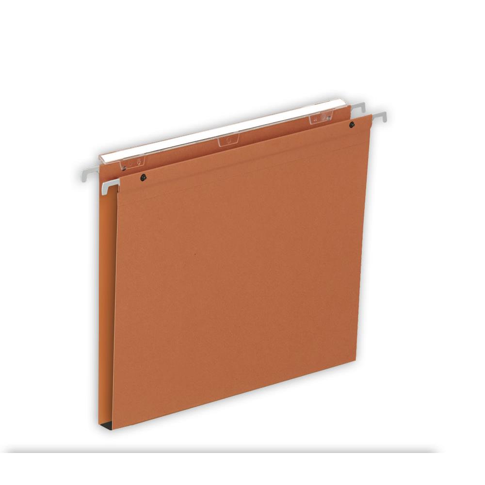 Dossiers suspendus en kraft orange 1er prix - pour tiroir - fond V - lot de 25