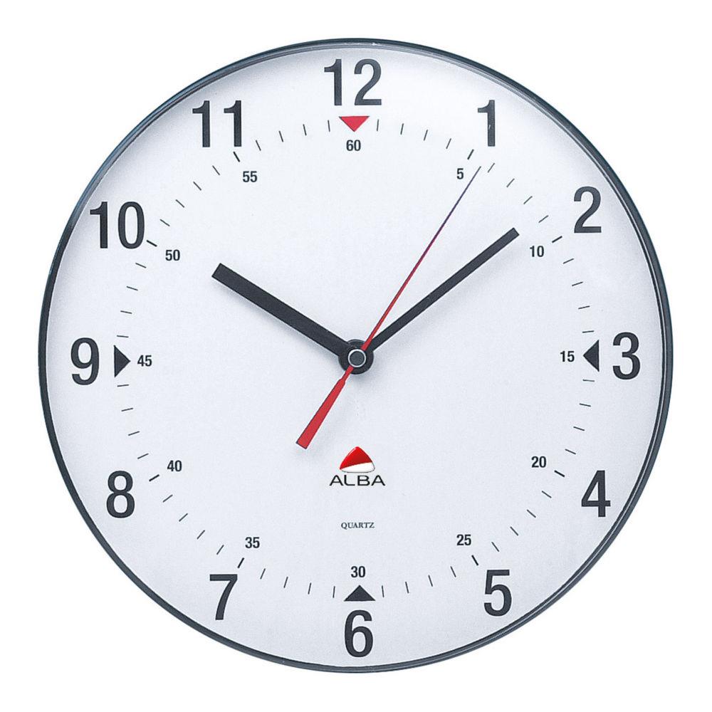 Horloge murale Alba Hindi  quartz - Diamtre 25 cm - Blanc