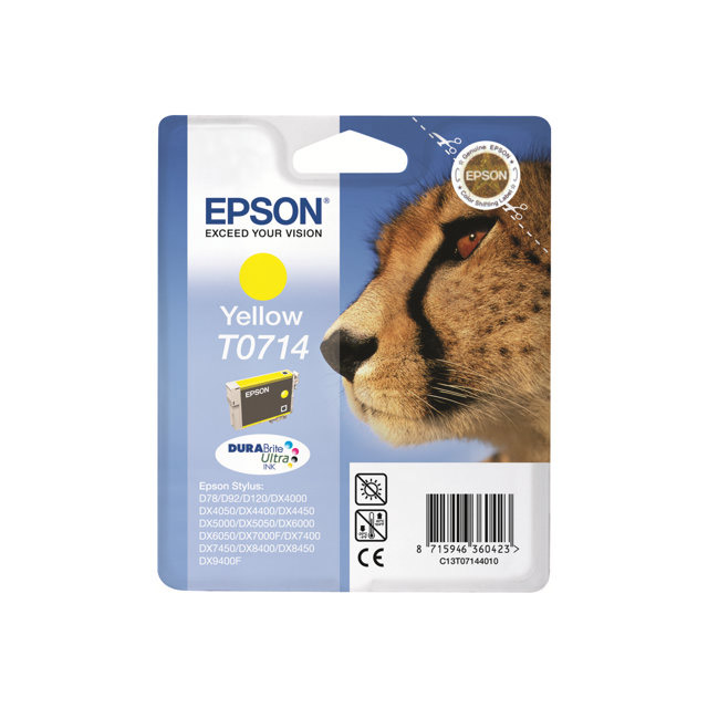 Cartouches pour imprimantes - Epson singlepack yellow t0714 durabrite ultra ink