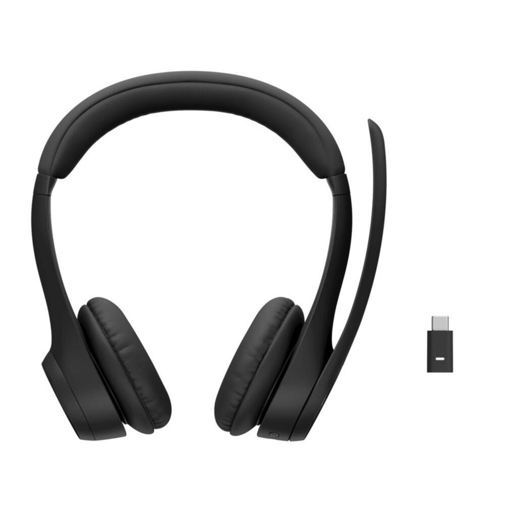 Casque sans fil Logitech Duo ZONE 305 MS avec r�cepteur USB-C/A + Bluetooth - Anti-bruit - Certifi� Teams, Zoom, Google Meet, Voice - Noir