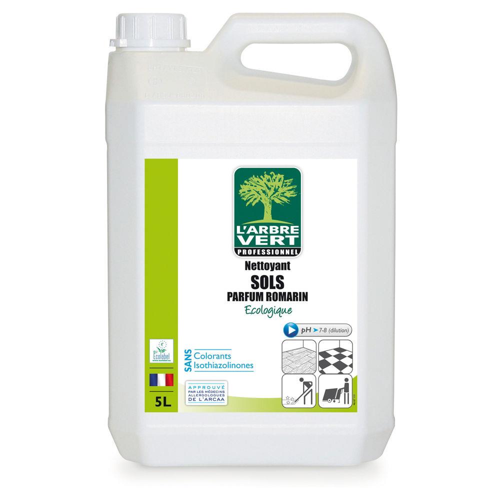Nettoyant professionnel Ecologique Arbre Vert pour sols parfum romarin - 5L