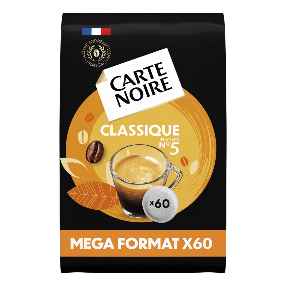 Dosette de caf� Carte Noire CLASSIQUE - Intensit� 5 - M�ga format - Bo�te de 60