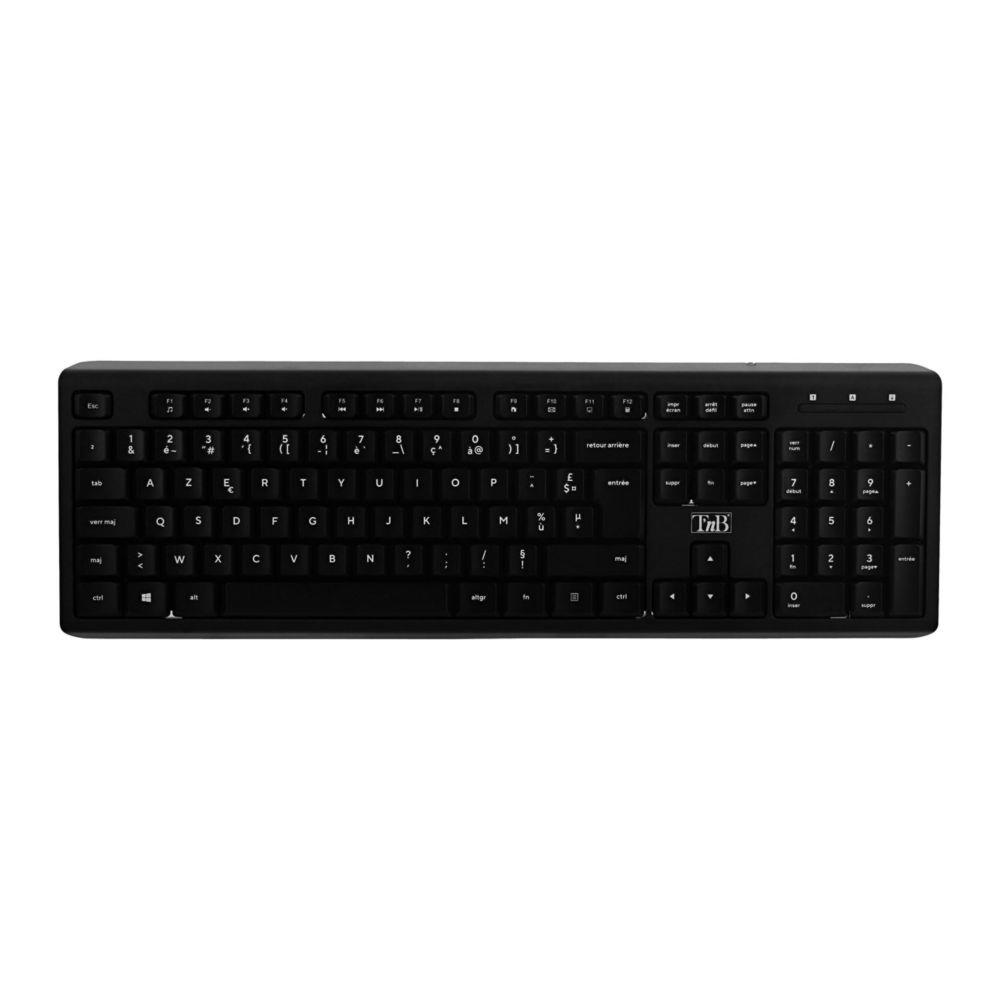 T'nb kbsilent clavier rf sans fil azerty noir