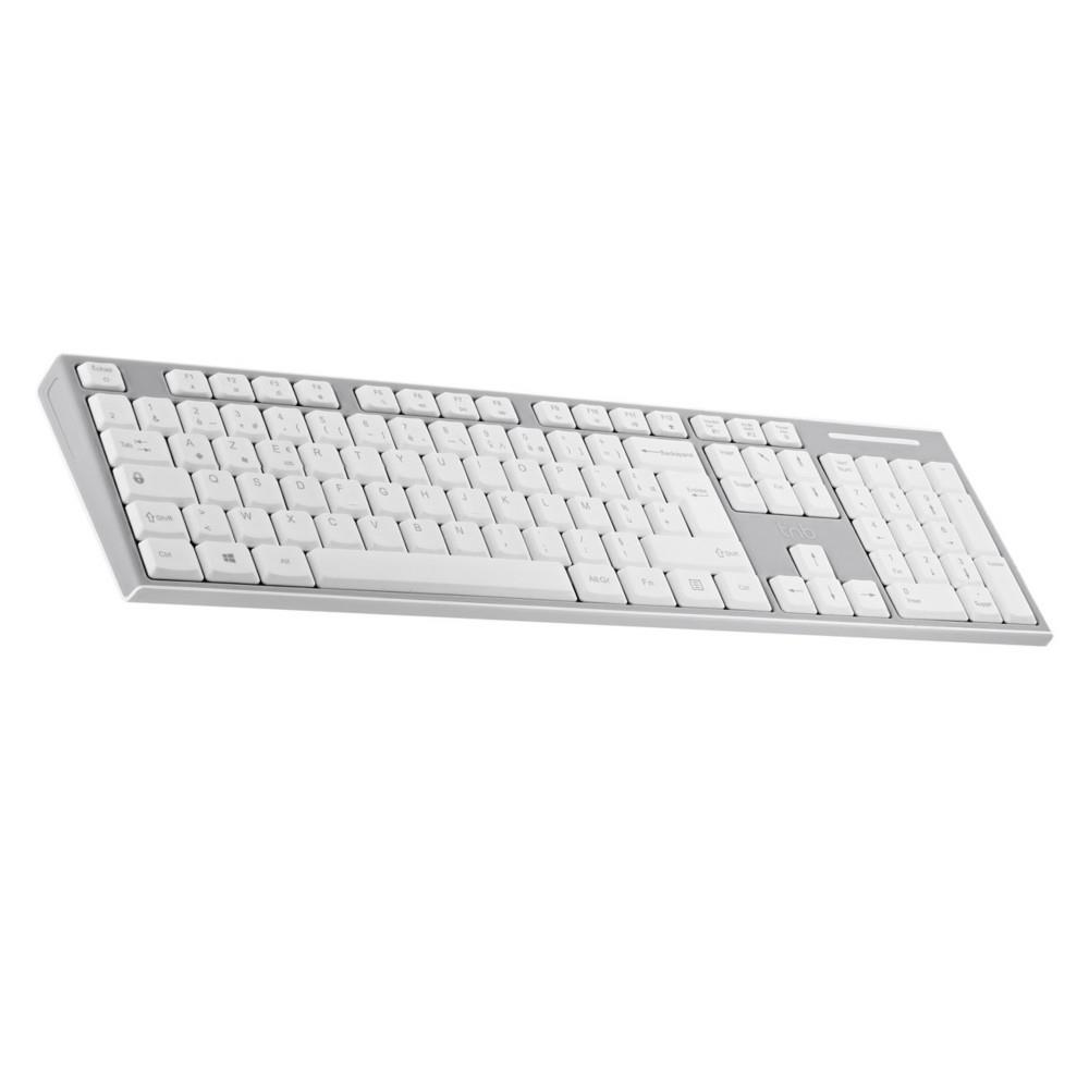 Clavier Sans fil TNB Classy+ rechargeable - Bluetooth + R�cepteur USB-A 2,4 GHz - AZERTY - Gris