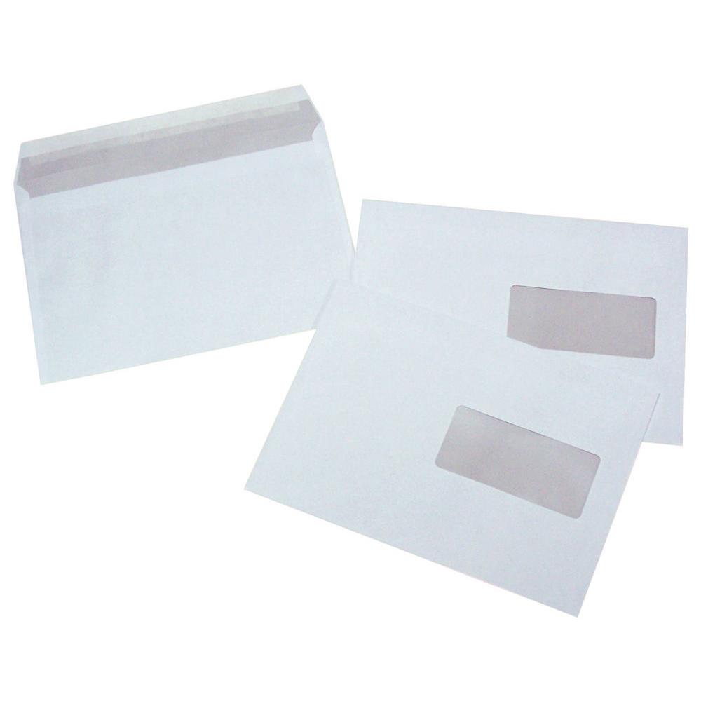 Enveloppe blanche C5 - 162 x 229 mm 80g avec fentre - bande autoadhsive - paquet 500 units