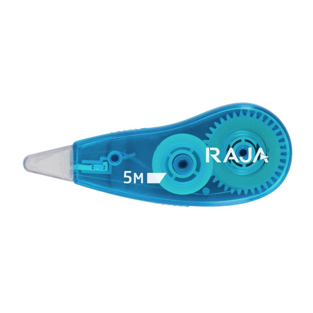 Mini roller de correction  sec RAJA - 5 mm x 5 m - Corps bleu translucide