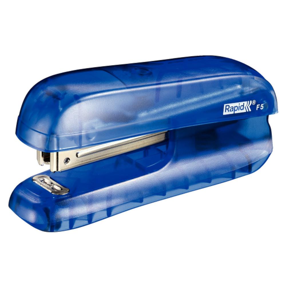Mini agrafeuse Rapid N�10 - Rapid F5 - 10 feuilles -Transparent bleu
