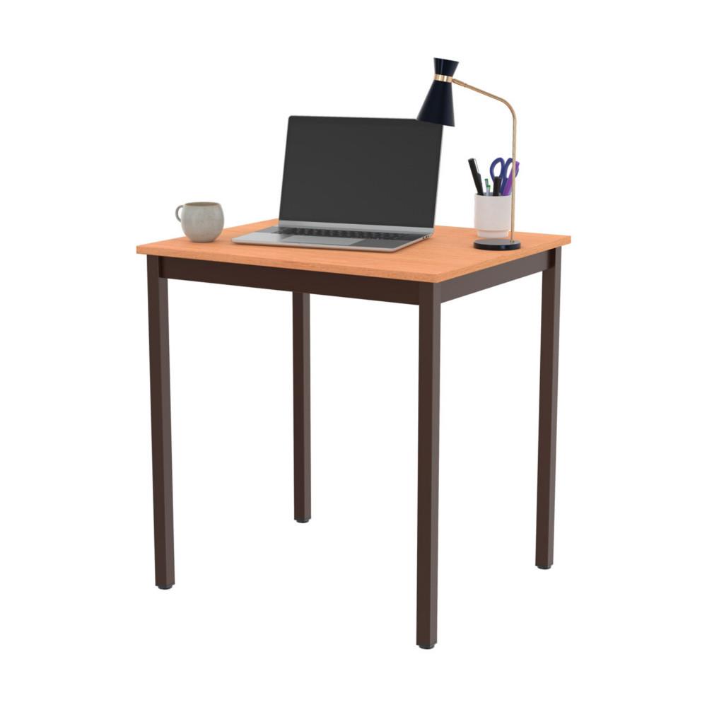 Table polyvalente rectangle - L 70 x P 60 cm - plateau h�tre - pieds bruns