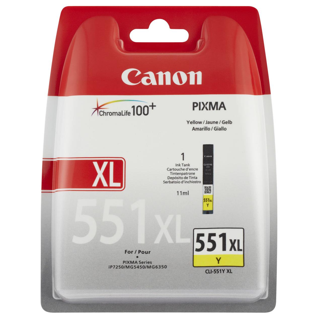 Cartouches pour imprimantes - Canon cartouche d'encre jaune  haut rendement cli-551xl