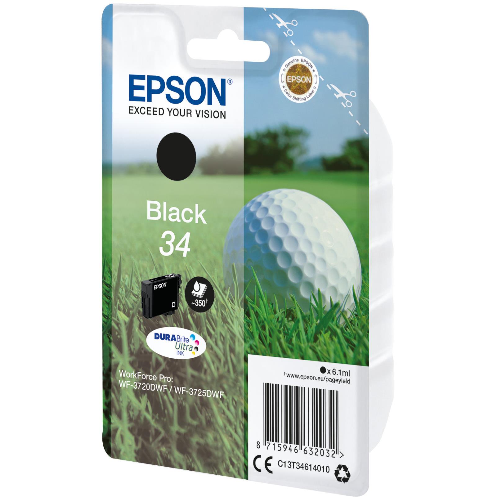 Cartouches pour imprimantes - Epson golf ball singlepack black 34 durabrite ultra ink