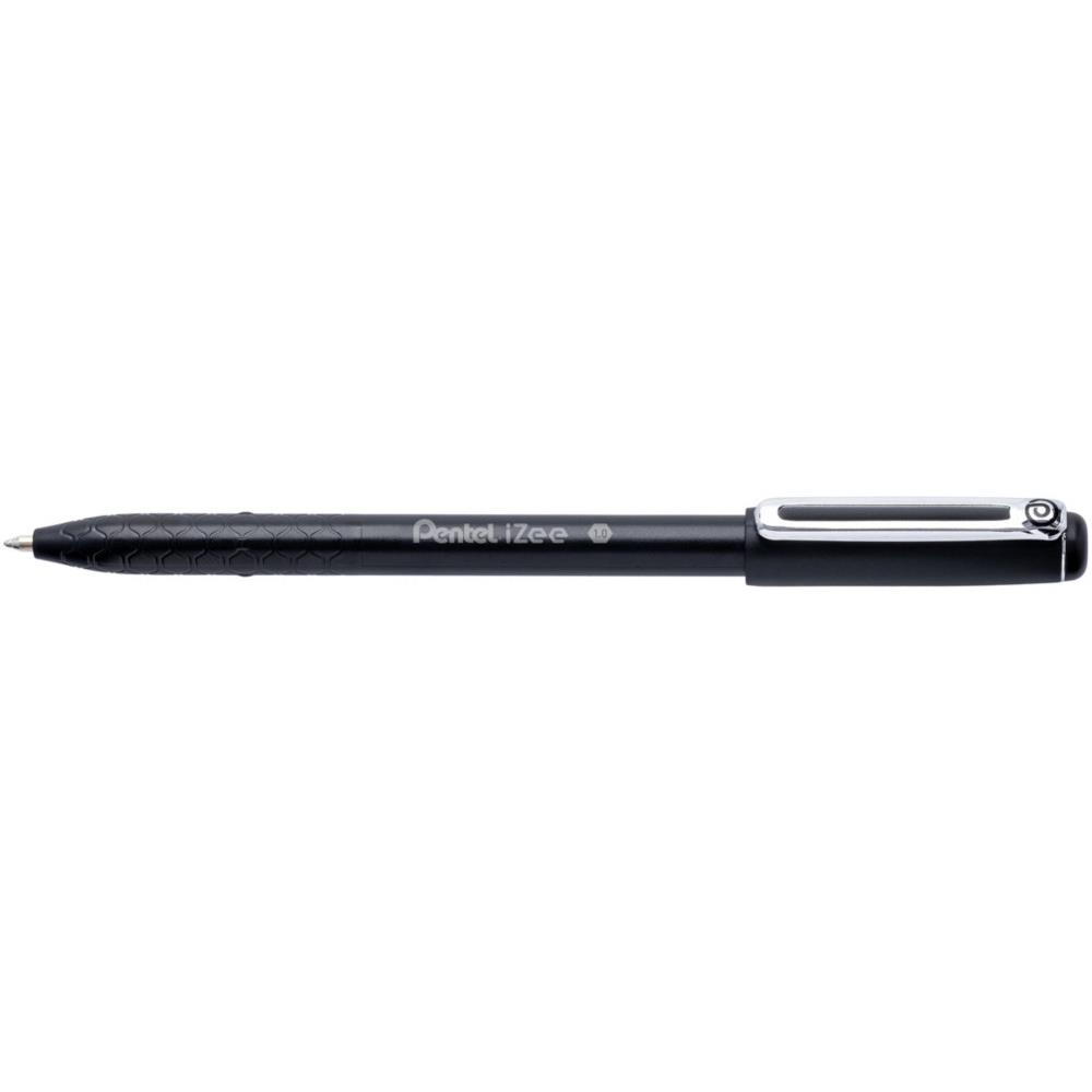 Stylo bille Pentel Izee  capuchon - Pointe large 1 mm - Noir