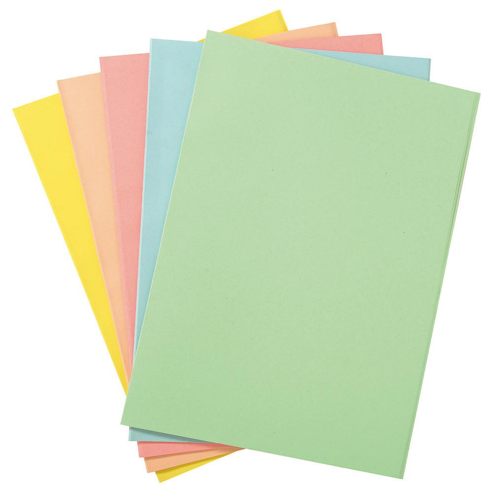 Sous-chemises 60g recycl�es - 22 x 31 cm - assortis pastel - lot de 50