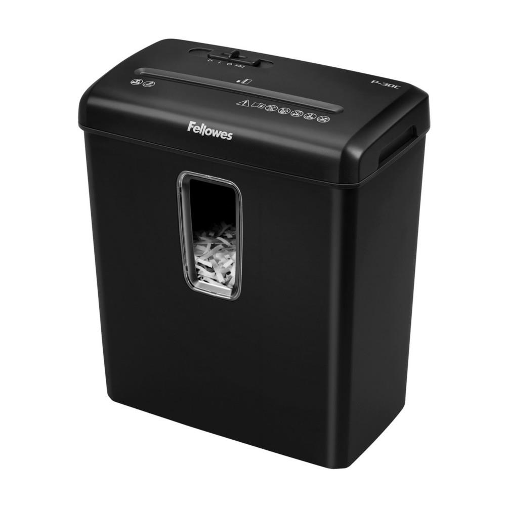 Destructeur de documents Fellowes Powershred P30-C - Coupe crois�e DIN P4 - 6 feuilles - Corbeille 15L