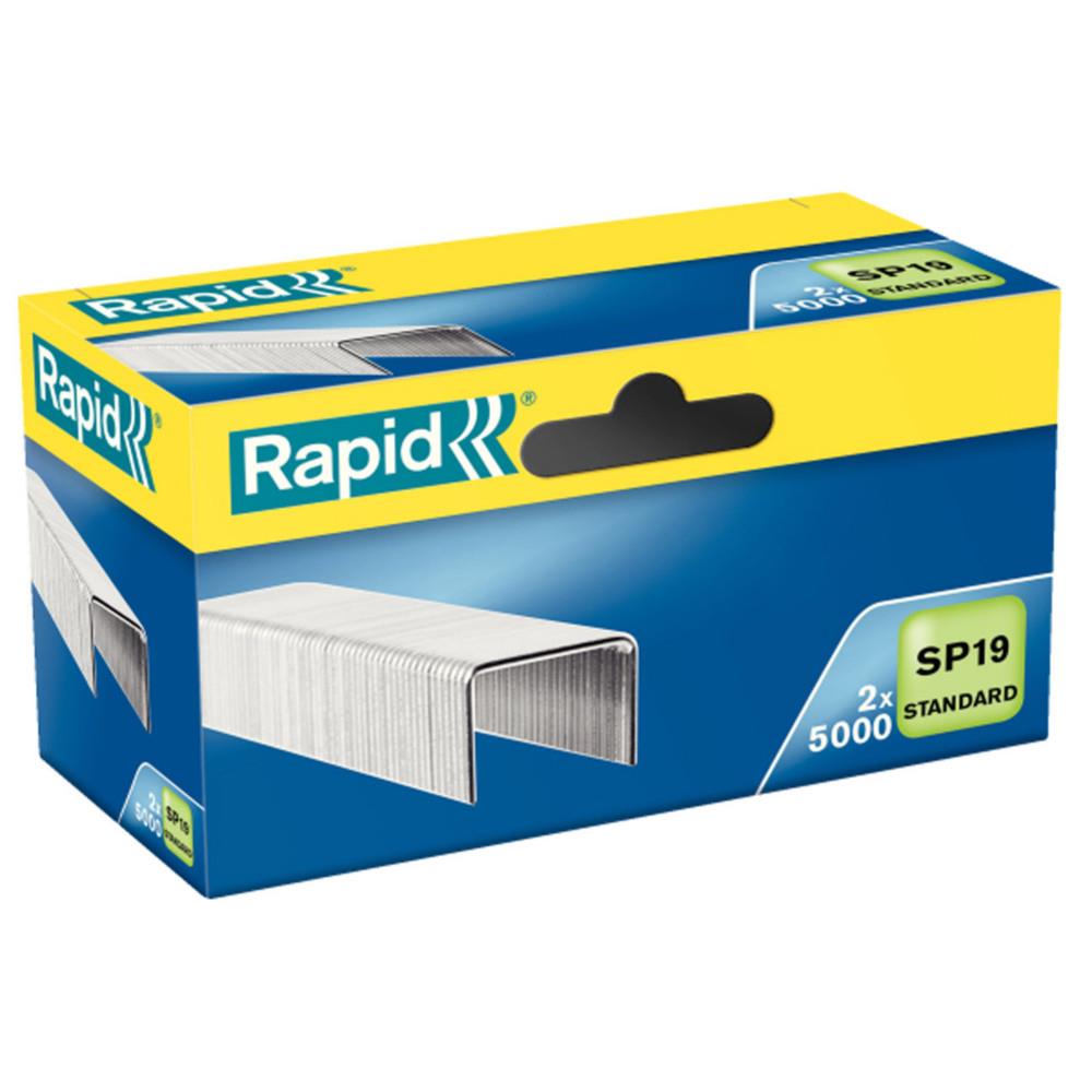 Agrafes Standard Rapid SP19/6 patte de 6 mm de long acier galvanis� - 2 Bo�tes de 5000