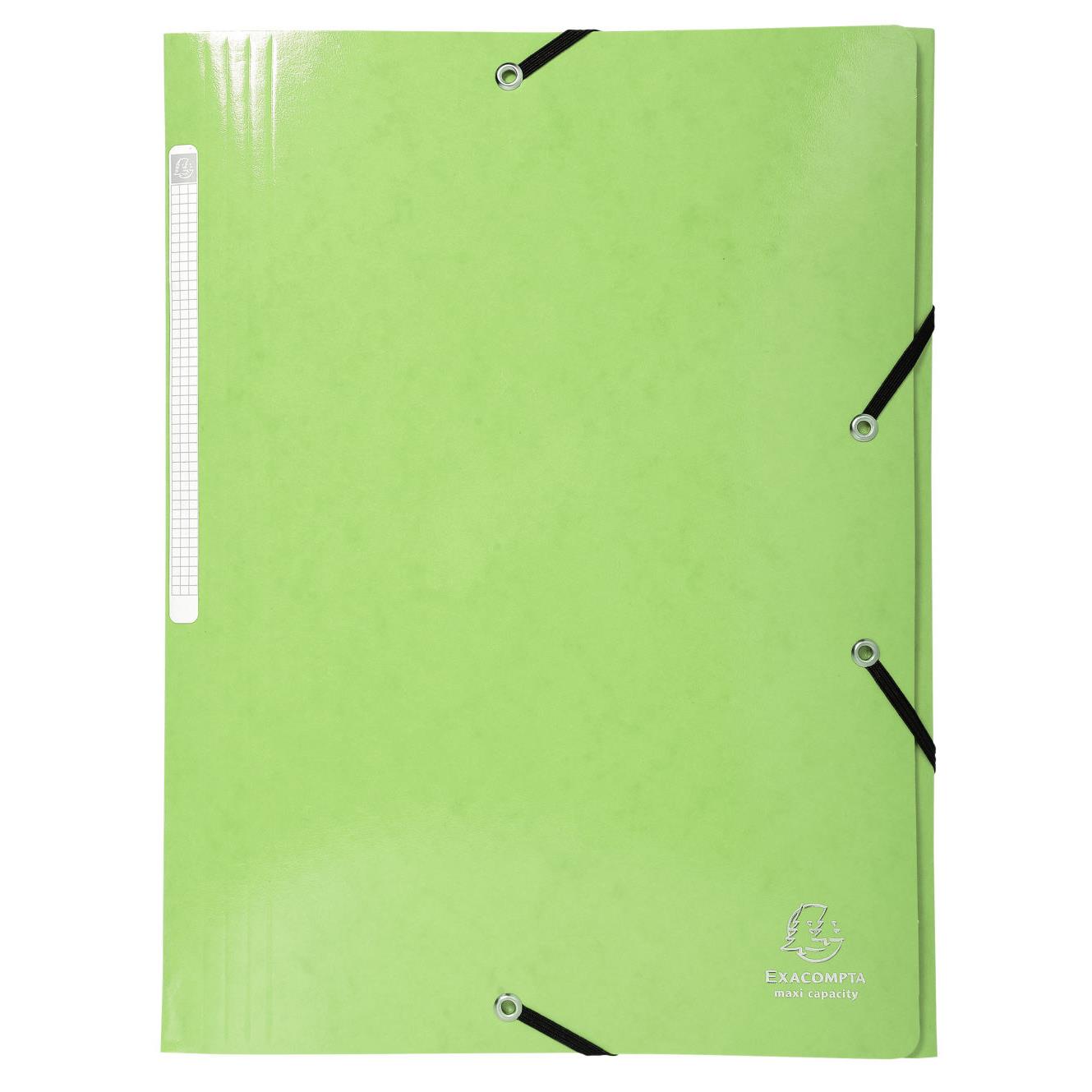 Chemise  3 rabats et  lastiques A4 Exacompta Iderama - 300 feuilles - 240 x 320 mm - carte avec polypropylne - citron vert
