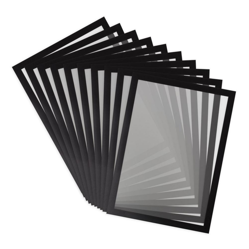Pochette murale Tarifold Magneto Pro Solo - Cadre d'affichage magntique A4 - Cadre noir - Lot de 10