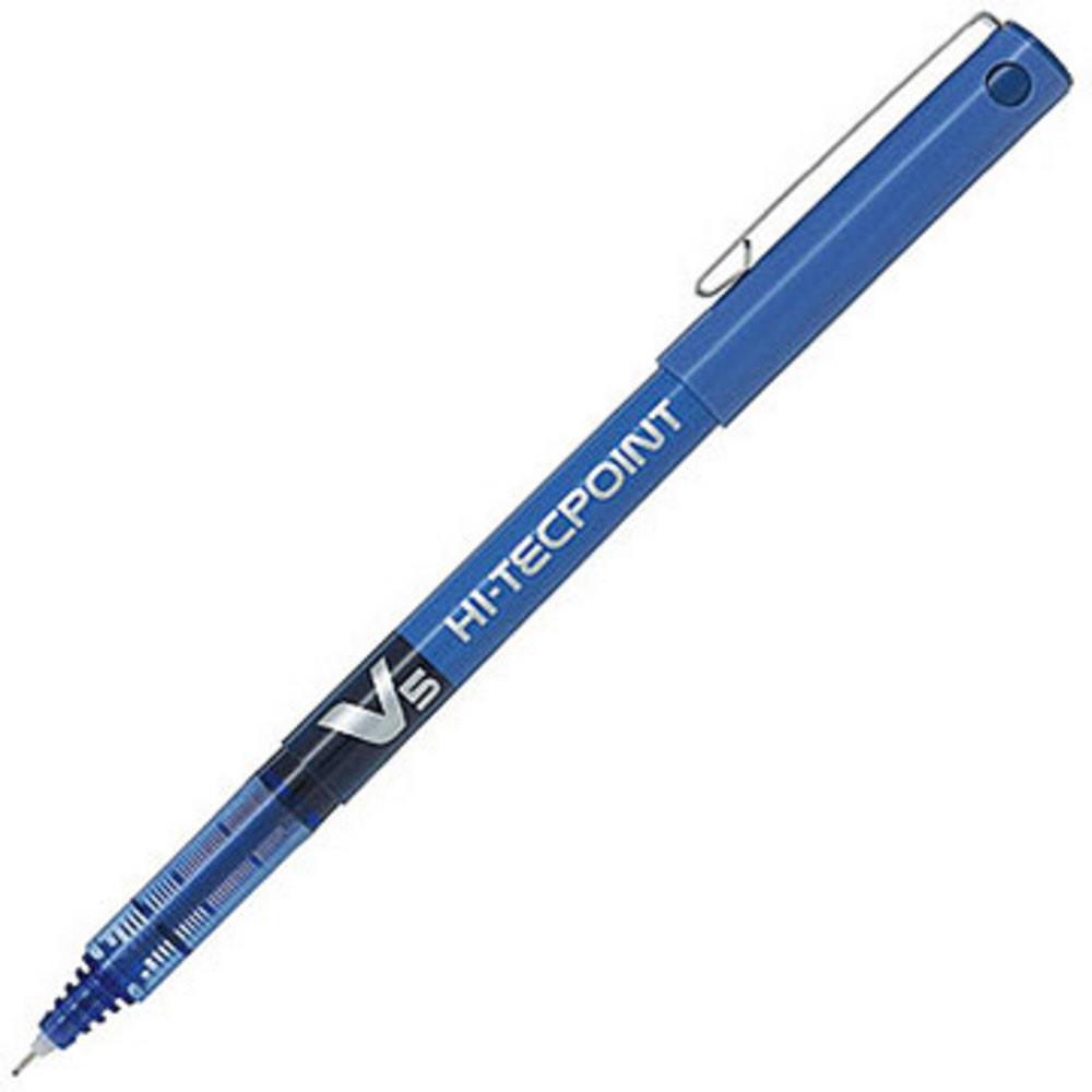 Stylo roller pointe tubulaire Pilot Hi-Tech Point BX V5 - 0,5 mm - bleu