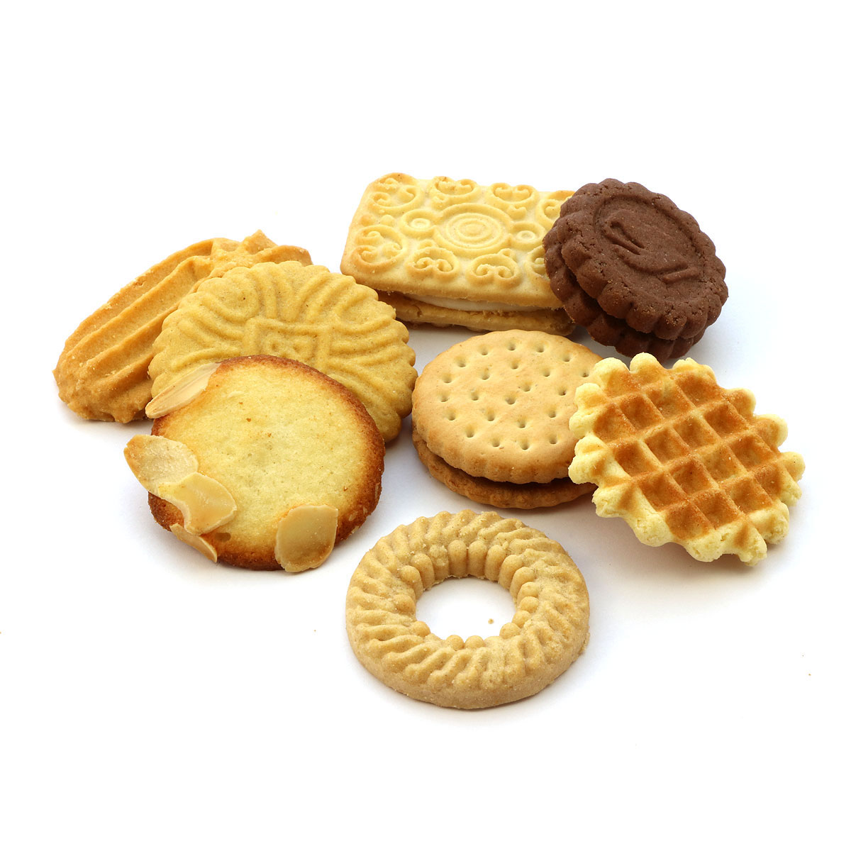 Boite de 125 biscuits en emballage indviduel - gots assortis  - bote de 745g