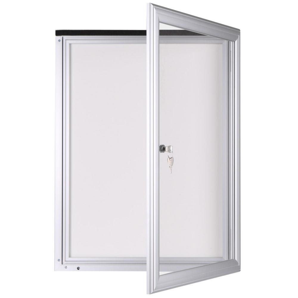 Vitrine d'xterieur Planorga Reverso 6 feuilles - Cadre aluminium - Porte battante