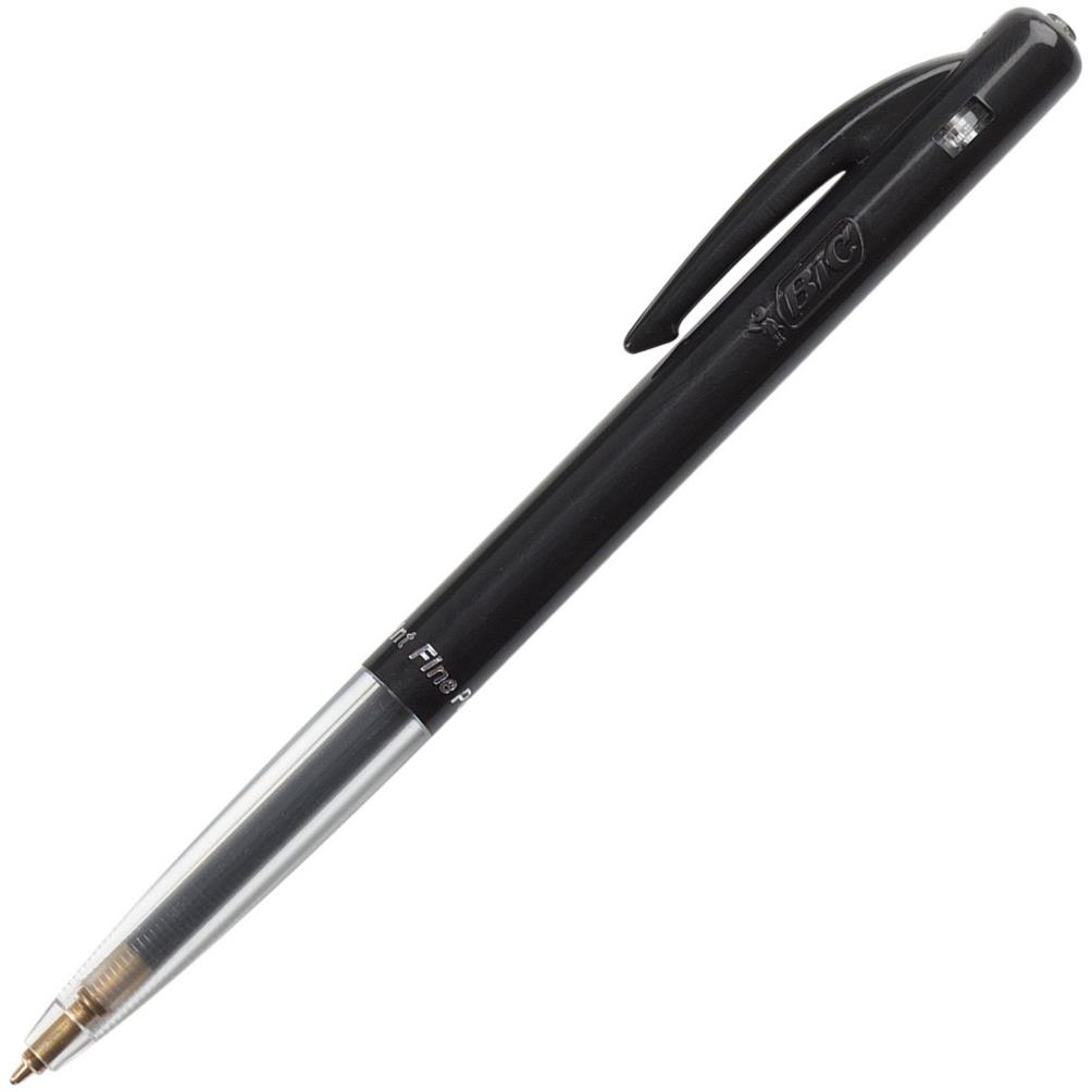 Bic M10 noir - pointe moyenne rtractable - 0,8 mm