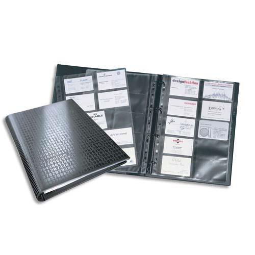 Reliure  anneaux Durable Visifix Centium A4 - Grande capacit 400 cartes de visites - noir