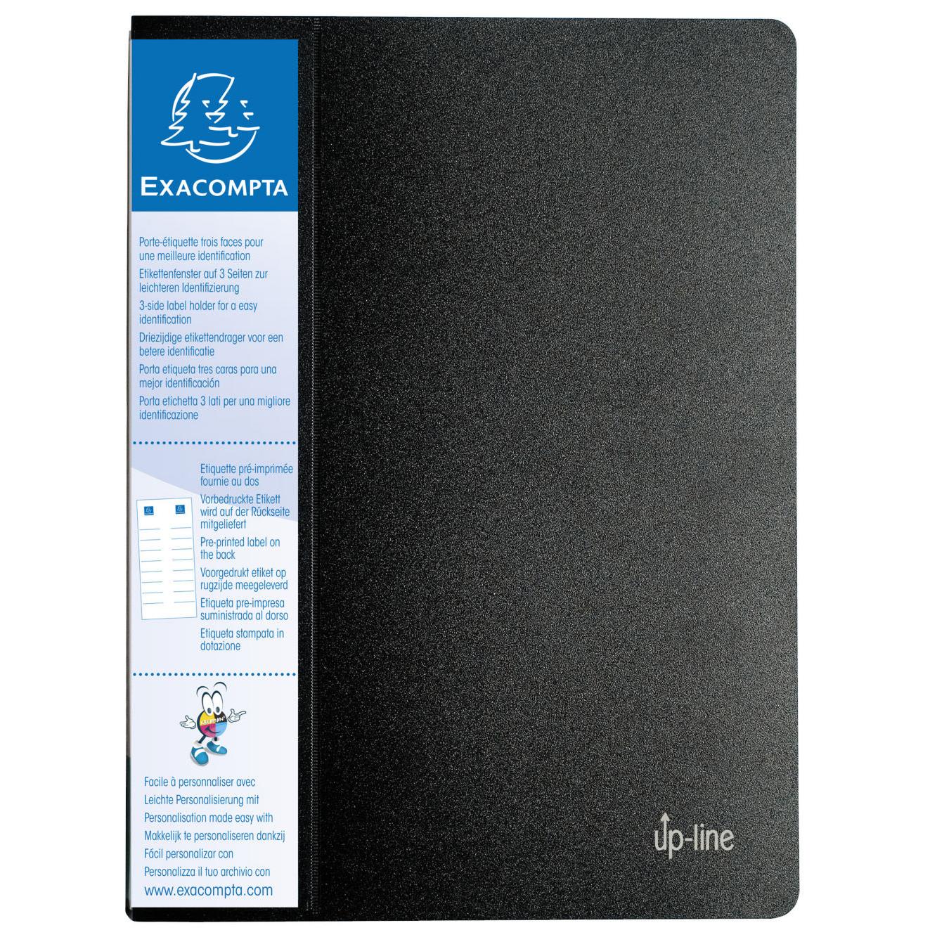 Protge-documents Exacompta Up Line - spcial classement vertical - 20 pochettes / 40 vues - noir