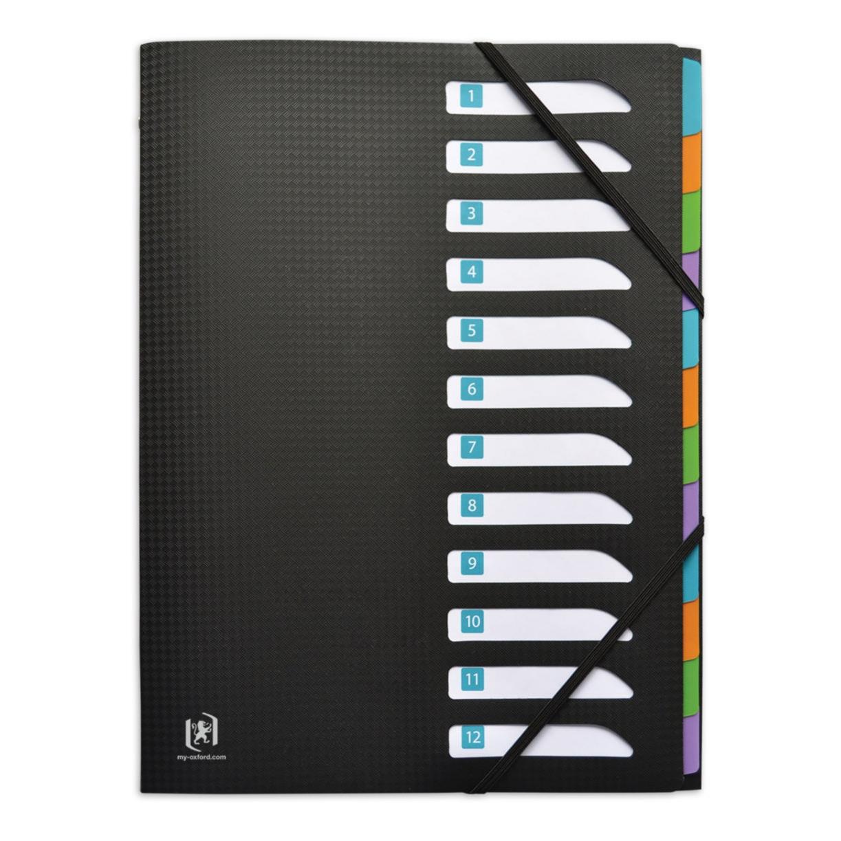 Trieur Elba Memphis en polypropylne - noir - 12 compartiments