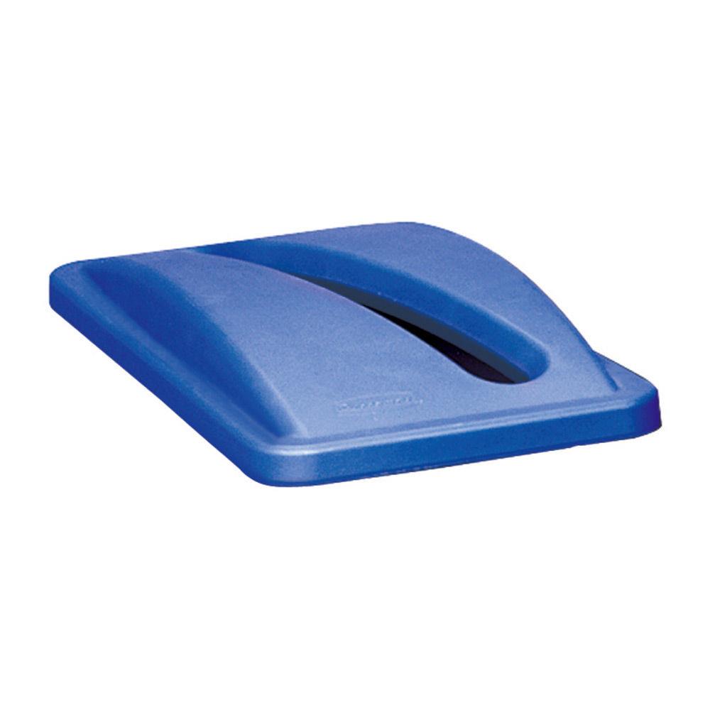 Poubelle Slim Jim couvercle bleu 288 x 512 x 70 mm