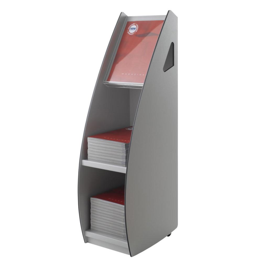 Prsentoir distributeur S Paperflow - en polystyrne - 2 cases A3 - Gris