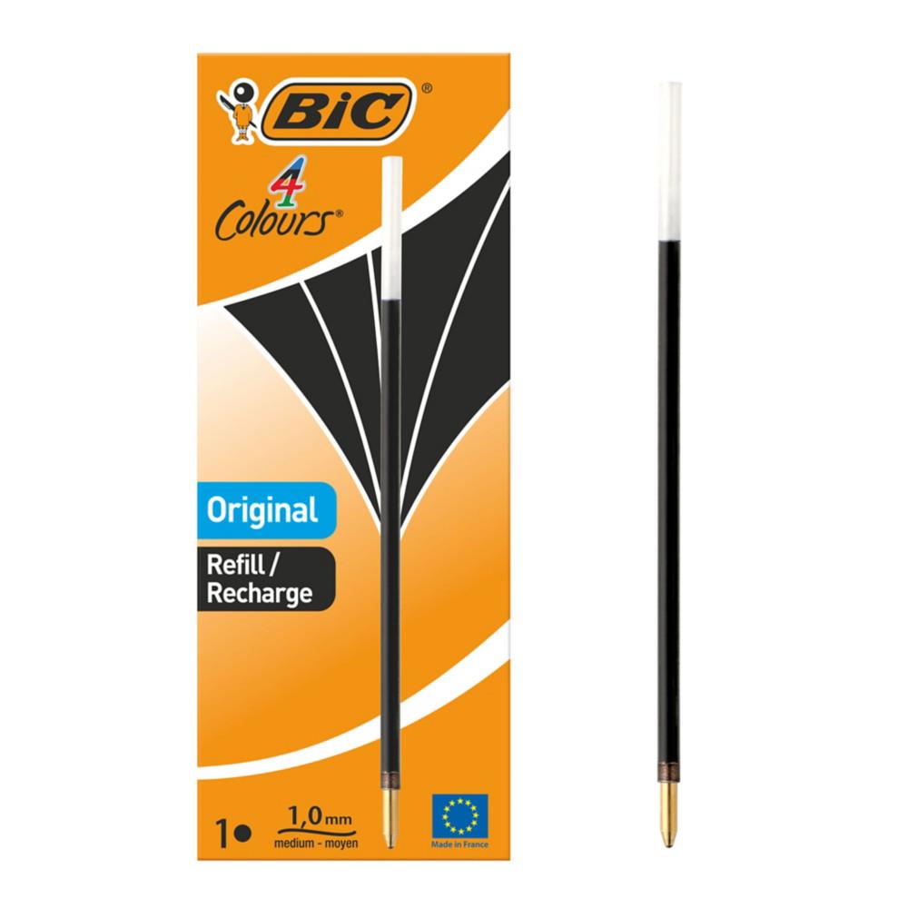 Recharge d'encre Bic pour stylo  bille - pointe moyenne de 0,4 mm - encre noire