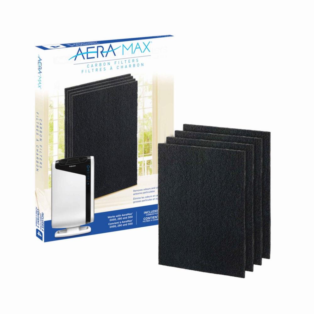 Filtre charbon pour purificateur d'air Fellowes AeraMax DX95 - lot de 4