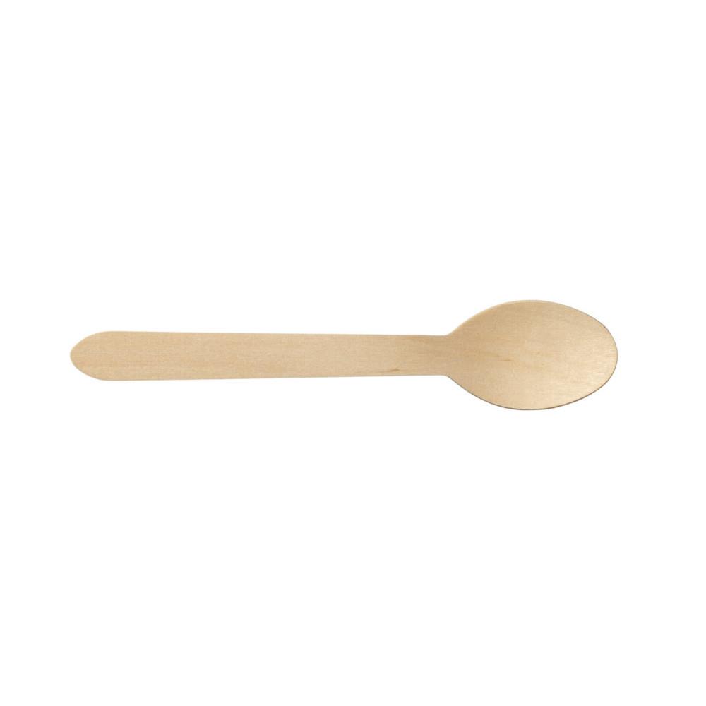 Grandes cuillres en bois L. 15,9 cm - Lot de 50