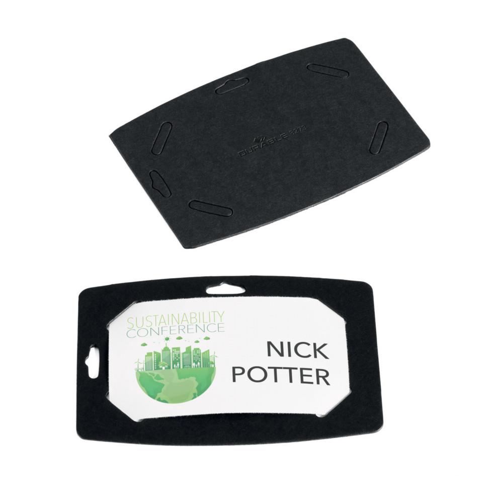 Porte-Badge carton Durable recycl� 5,4 x 8,5 cm + Etiquette imprimable - Bo�te de 20