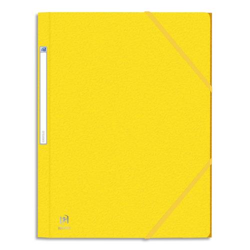 Chemise 3 rabats et lastique Elba Eurofolio - carte graine 5/10me - 24 x 32 cm - jaune