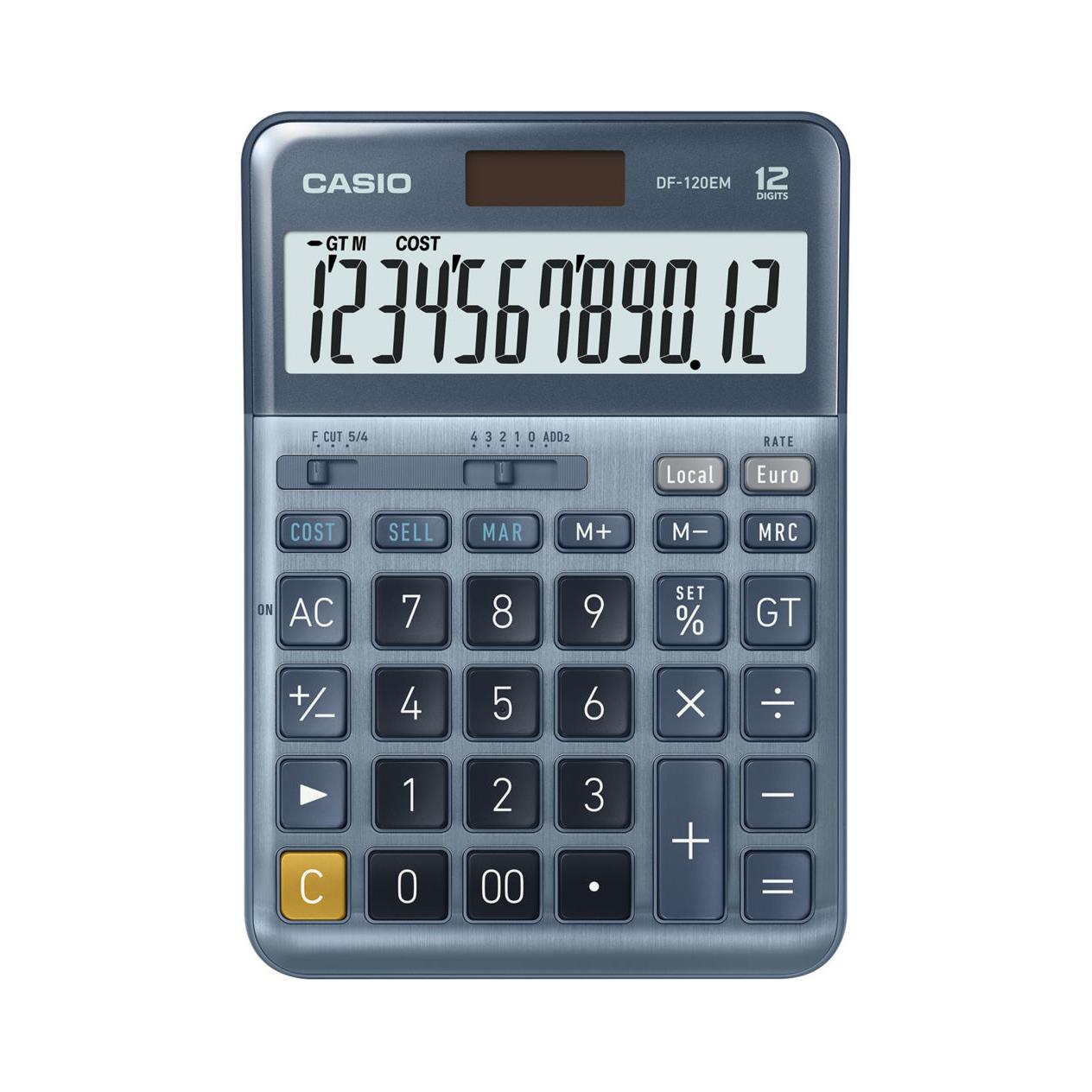 Calculatrice de bureau solaire Casio DF-120EM - 12 chiffres