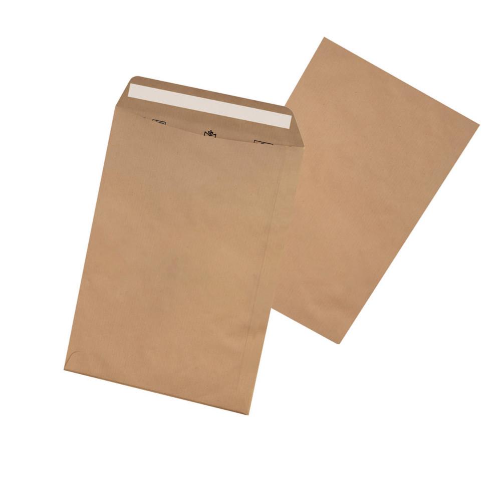 Pochette kraft La Couronne brun Adour B5 176 x 250 mm 90g sans fen�tre - autocollante bande protectrice - Lot de 500