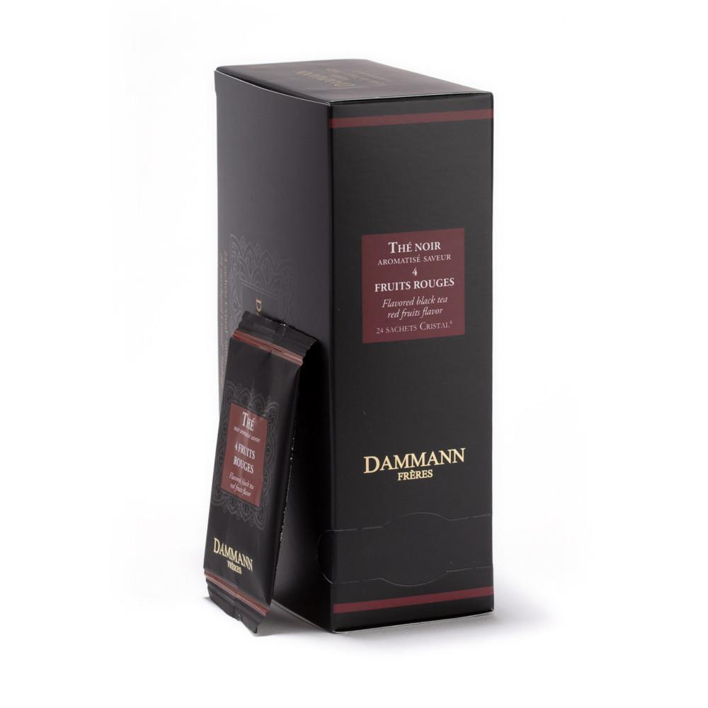 Th� Noir Dammann Aromatis� 4 Fruits Rouges - Bo�te de 24 sachets