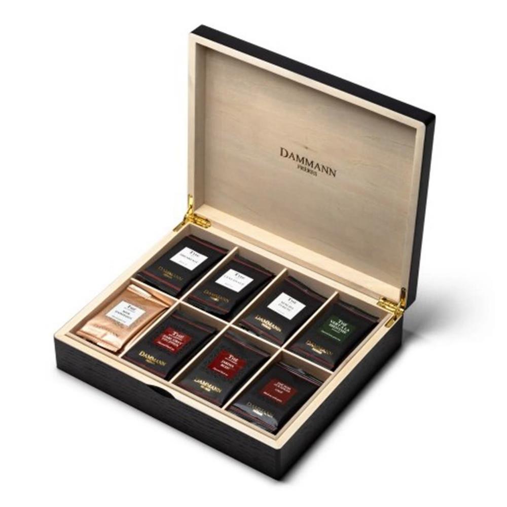 Coffret de Th� Dammann Noir et Th� vert - Bo�te d'assortiments de 48 sachets