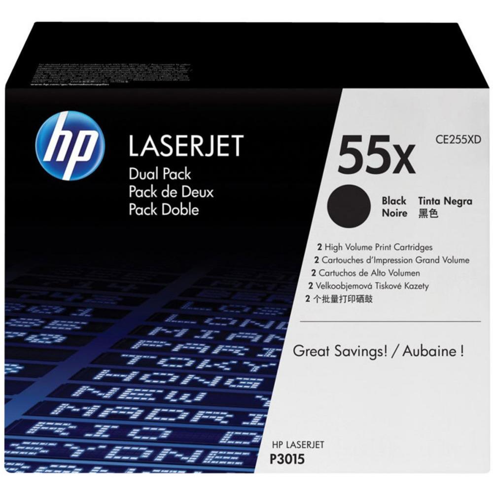 Cartouches de toner - Hp 55x pack de 2 toners noir grande capacit authentiques