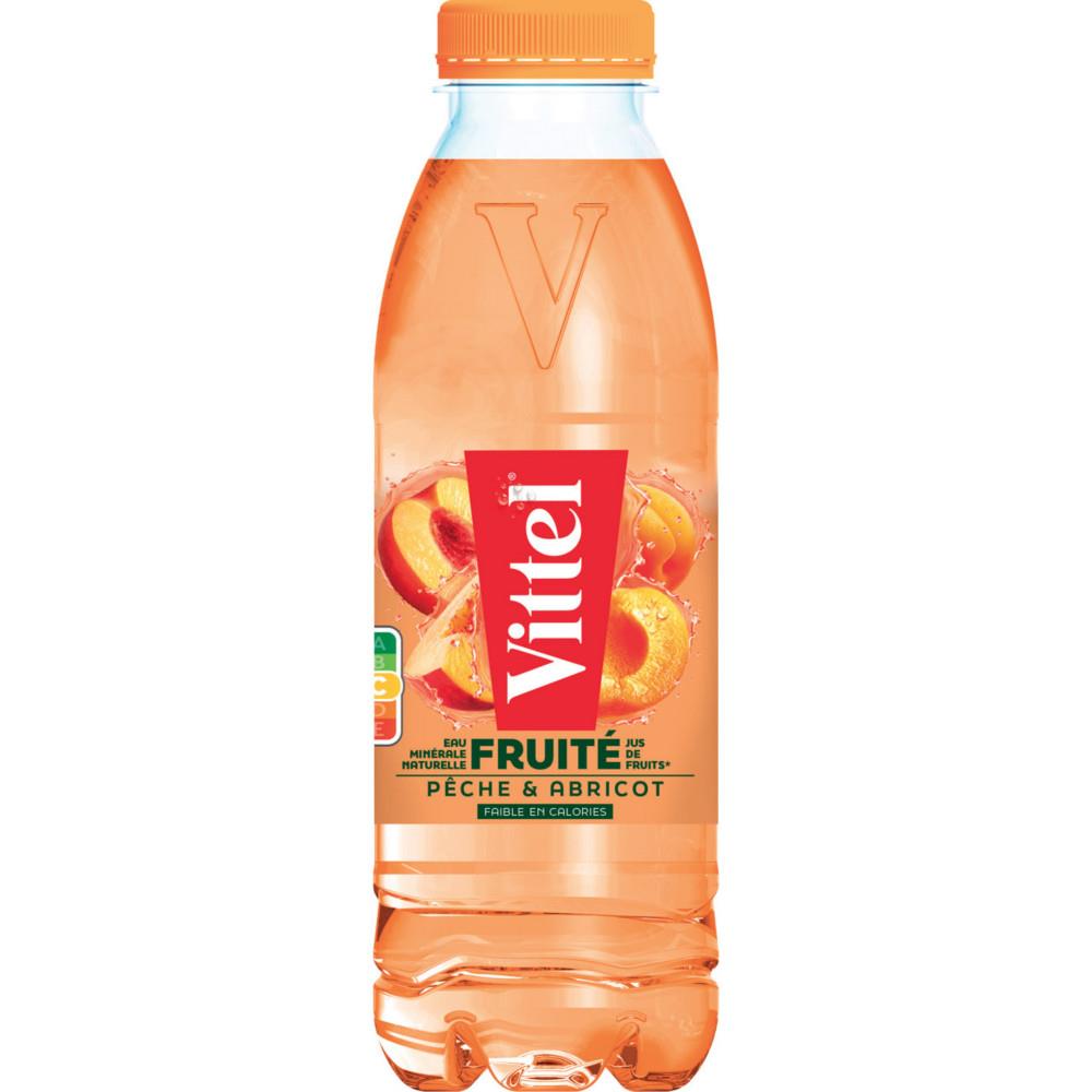 Eau min�rale Vittel naturelle fruit� - P�che et Abricot - Lot 24 bouteilles 50 cl