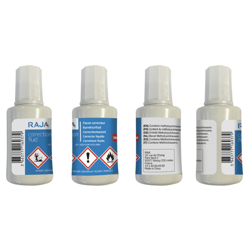 Correcteur liquide RAJA avec pinceau - Flacon de 20 ml