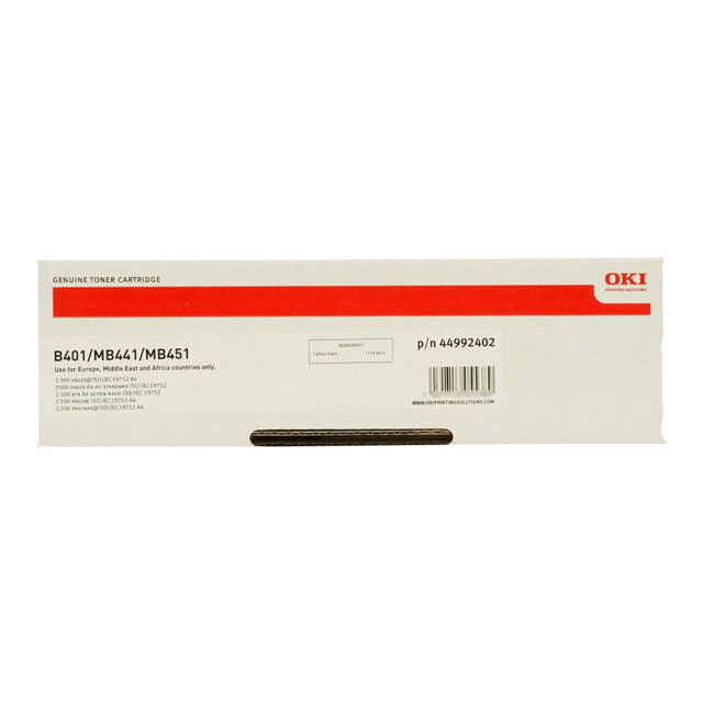 Cartouches de toner - Oki 44992402 cartouche de toner 1 pice(s) original noir