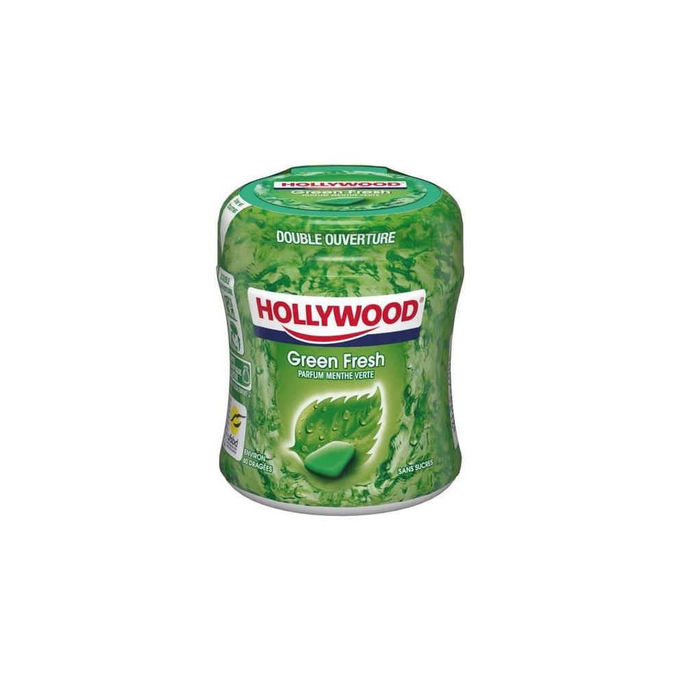 Chewing-gum Green Fresh sans sucre Hollywood Easy Box - bote de 60 - paquet 87 grammes
