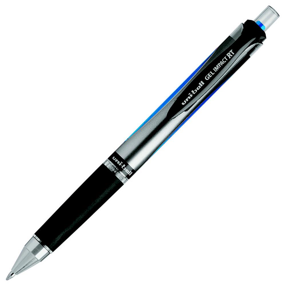 Stylo  encre gel rtractable Gel Impact - pointe large de 1 mm - corps noir - encre bleue