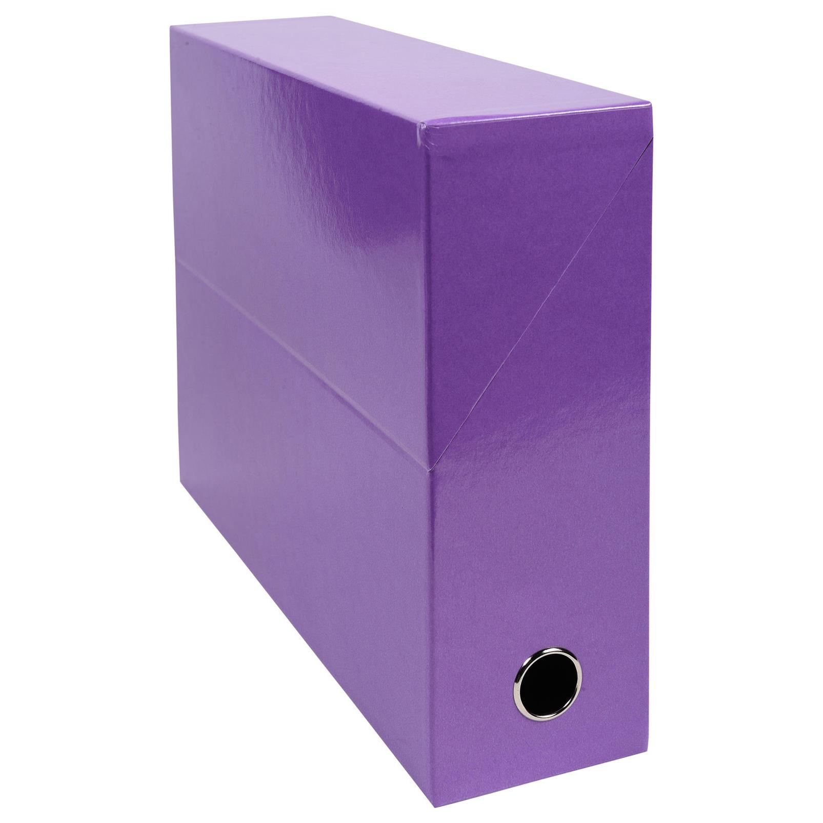 Bote de transfert Exacompta Iderama - carte lustre pellicule - dos 9,5 cm - 34 x 26 cm - violet