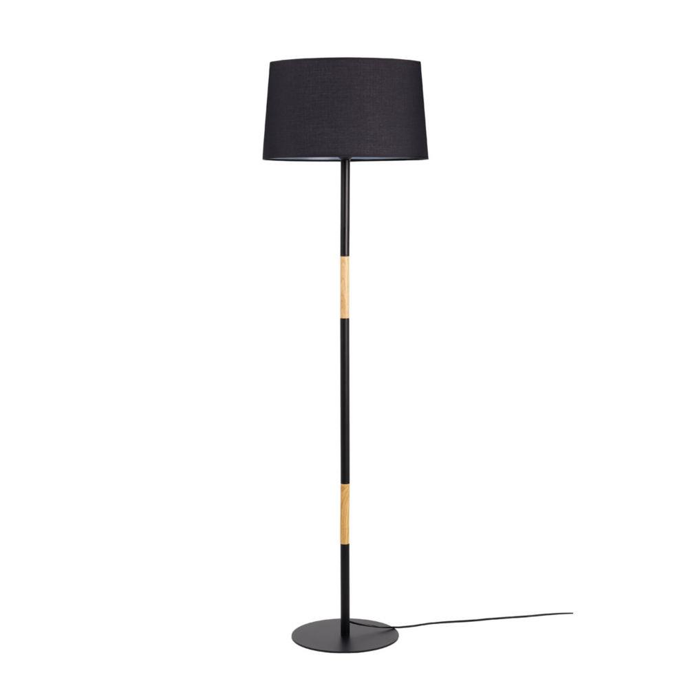 Lampadaire Aluminor Mikado - Ampoule Led E27 - Mtal et bois - Noir