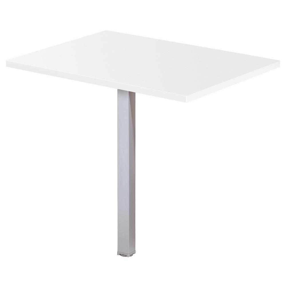 Extension rectangle - NF Environnement blanc - H 72 x L60 cm - pied tube aluminium