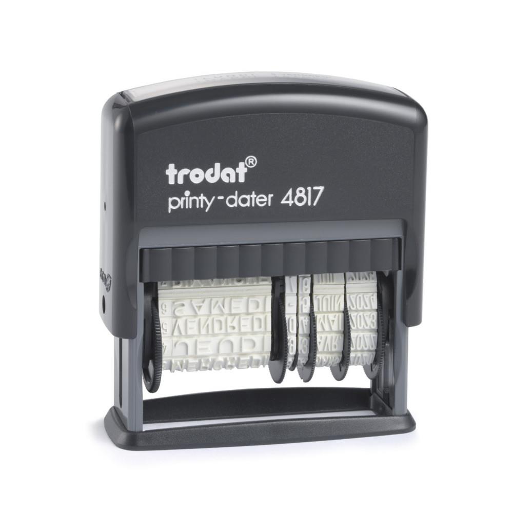 Tampon dateur multiformules Trodat Printy  4817 - 12 formules - 3,8 mm - Noir
