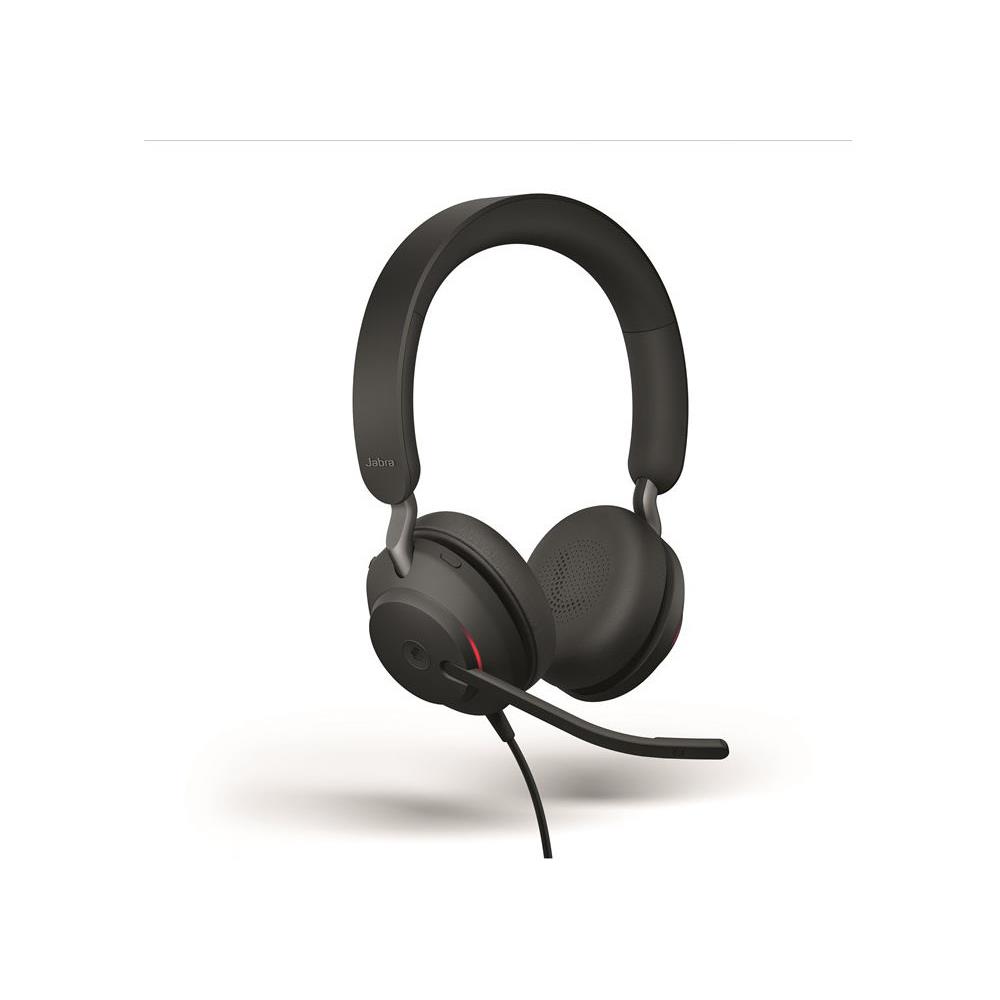Casque filaire USB Evolve2 40 Jabra - 2 couteurs - micro anti-bruit - noir